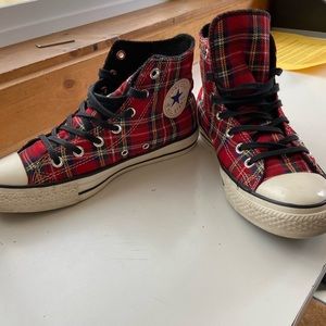Chuck Taylor Converse All Star Red Tartan Chucks